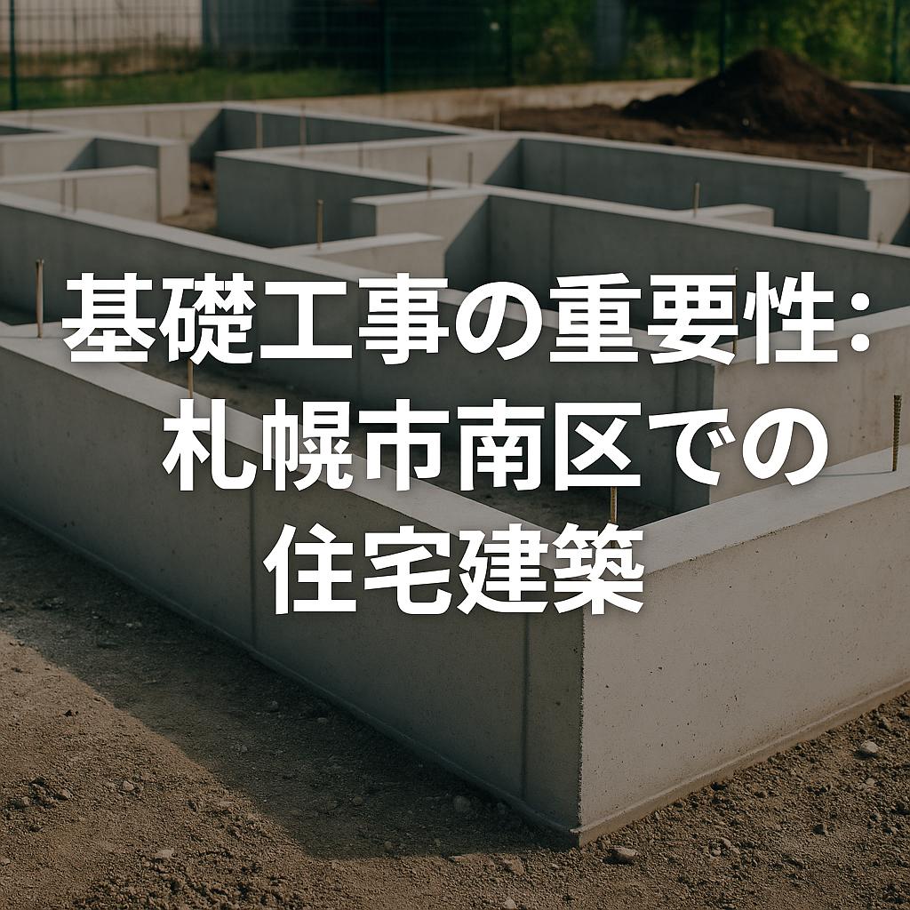 基礎工事の重要性：札幌市南区での住宅建築