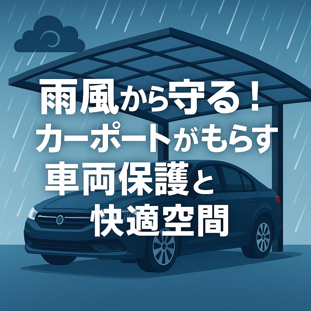 雨風から守る！カーポートがもたらす車両保護と快適空間