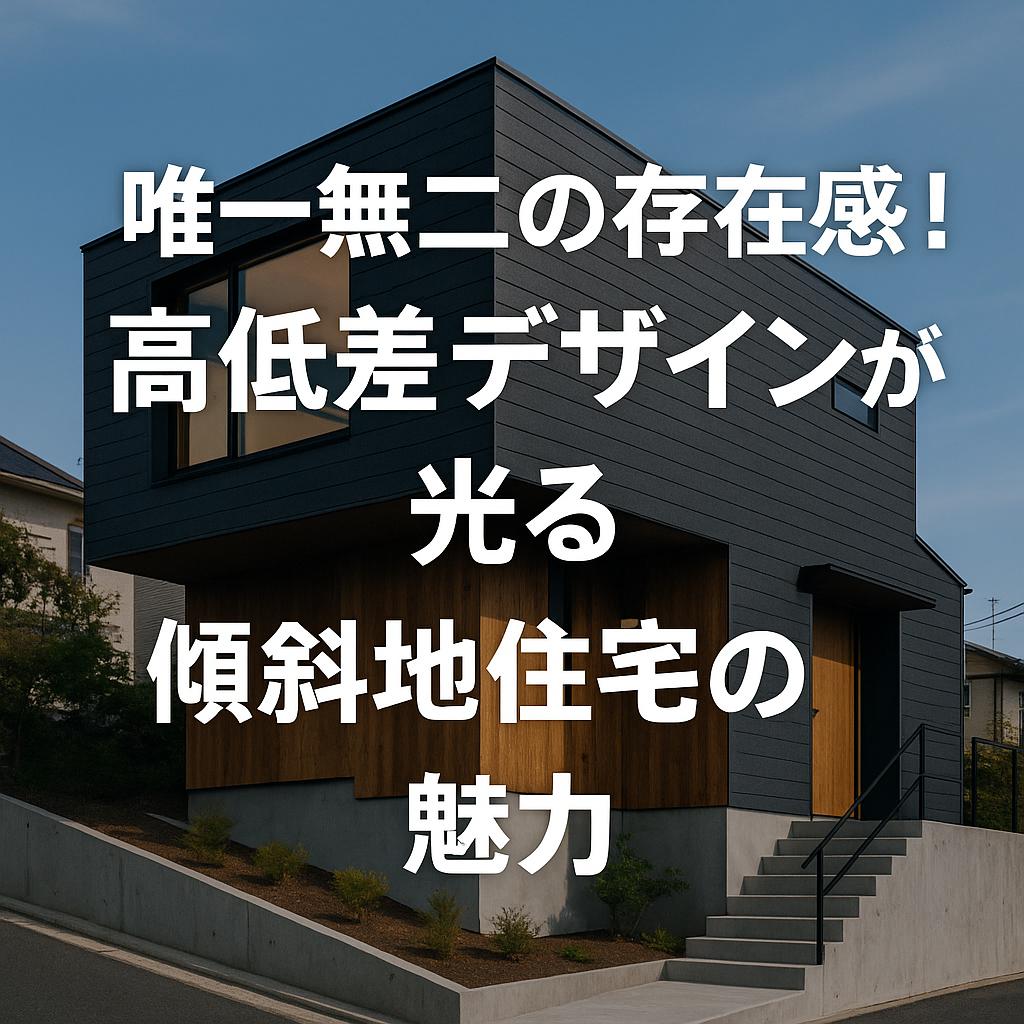 唯一無二の存在感！高低差デザインが光る傾斜地住宅の魅力